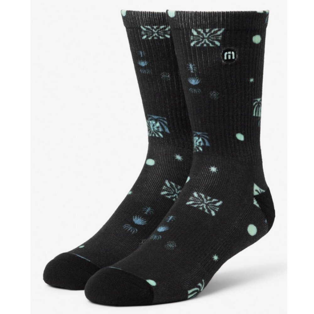 TRAVIS MATHEW Men's Quick Trip Crew Sock Size OS In Black